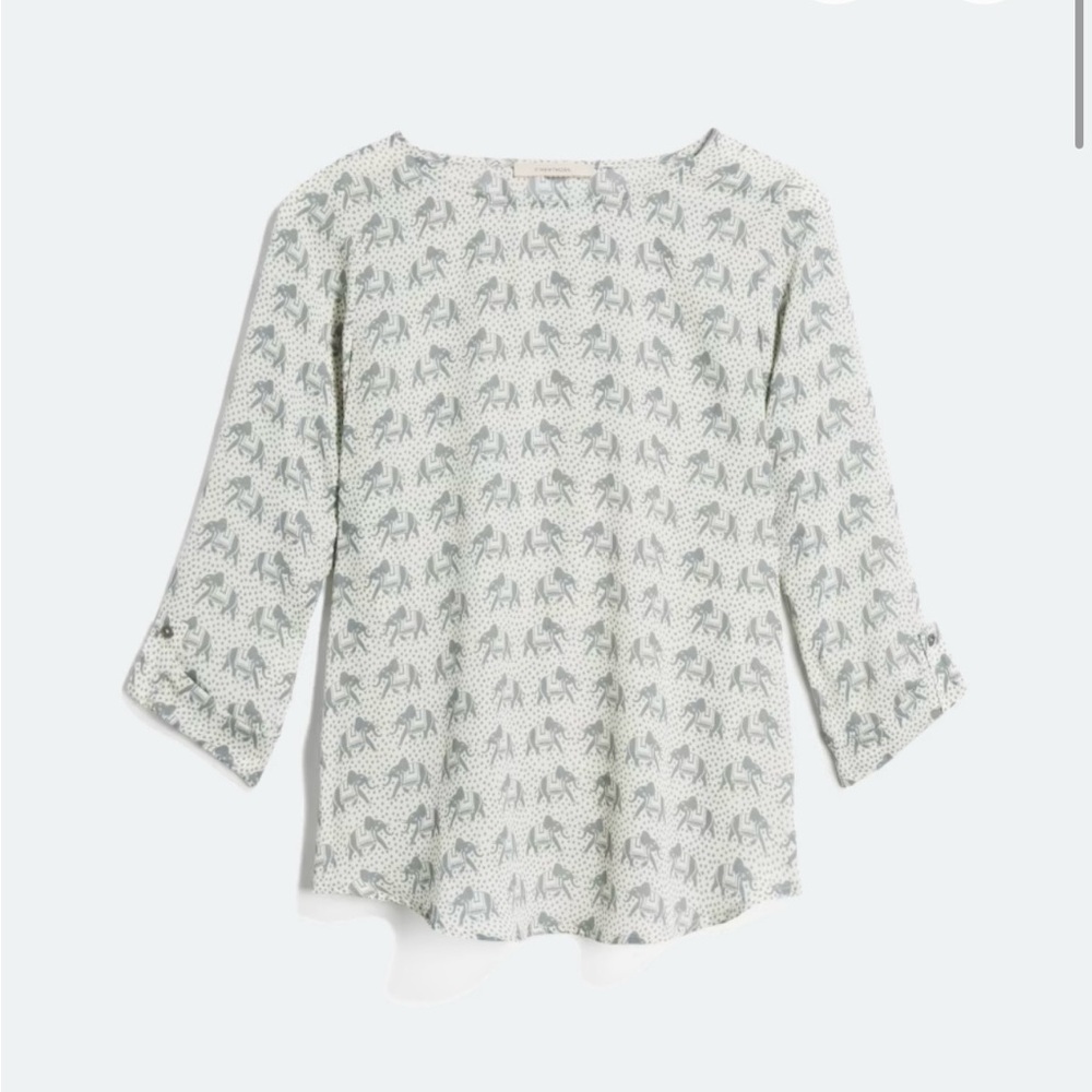 Ellie Printed 3/4 Sleeve Blouse